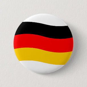 Waving German Flag Ronde Button 5,7 Cm