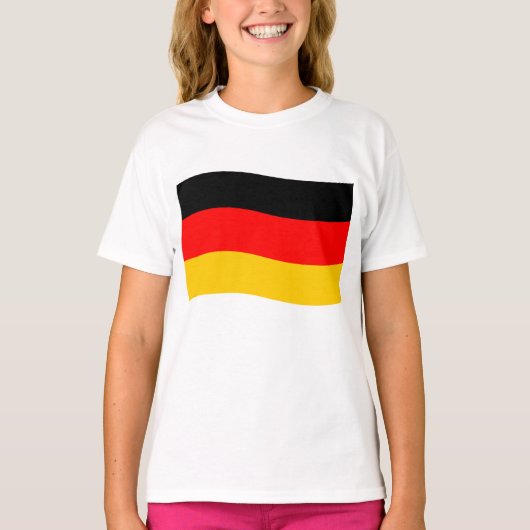 Waving German Flag T-shirt (Voorkant)