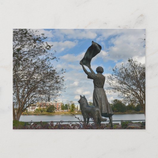 Waving Girl Monument Savannah GA Fotografisch Briefkaart (Voorkant)