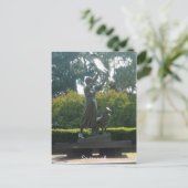 Waving Girl Statue Savannah, Georgia Briefkaart (Staand voorkant)