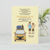 Waving Goodbye Going Away Party Uitnodiging (Staand voorkant)