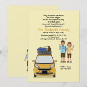 Waving Goodbye Going Away Party Uitnodiging (Voorkant / Achterkant)