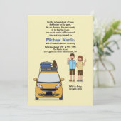 Waving Goodbye Going Away Party Uitnodiging (Staand voorkant)