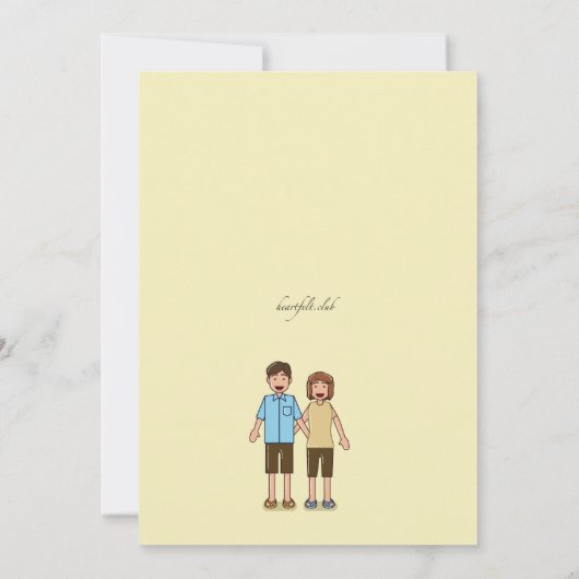 Waving Goodbye Going Away Party Uitnodiging (Achterkant)