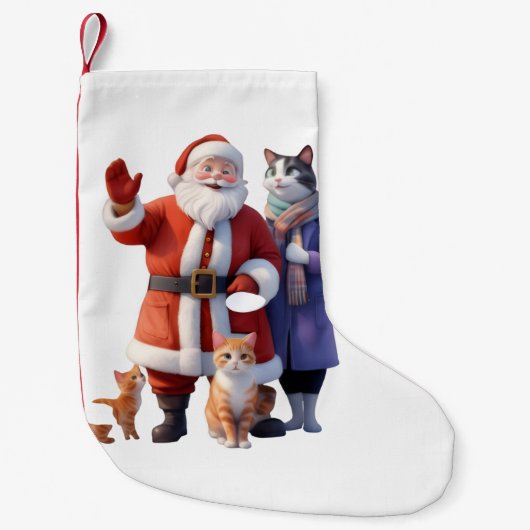 Waving Goodbye in the Snow Kleine Kerstsok (Voorkant)