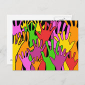 Waving Hands Briefkaart (Voorkant / Achterkant)
