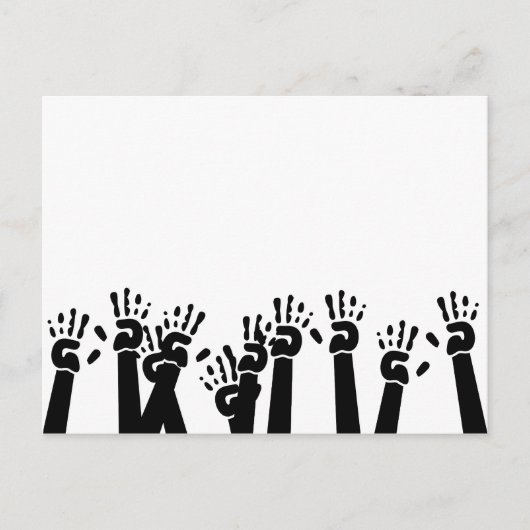 Waving Hands Briefkaart (Voorkant)