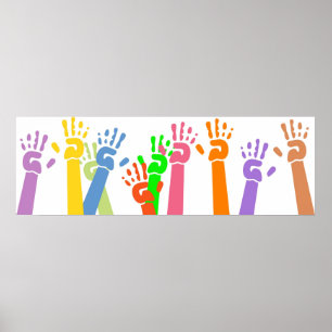 Waving Hands Poster