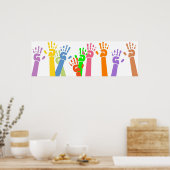 Waving Hands Poster (Keuken)