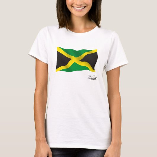 Waving Jamaican Flag T-shirt (Voorkant)