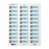 Waving Monkey Adresetiketten Etiket (Full Sheet)