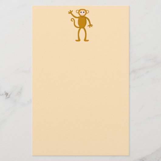 Waving Monkey. Briefpapier (Voorkant)
