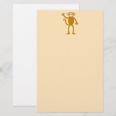 Waving Monkey. Briefpapier (Voorkant / Achterkant)