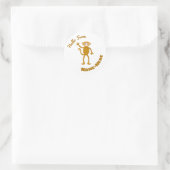 Waving Monkey Cartoon, Wild Animal Thmed Ronde Sticker (Tas)