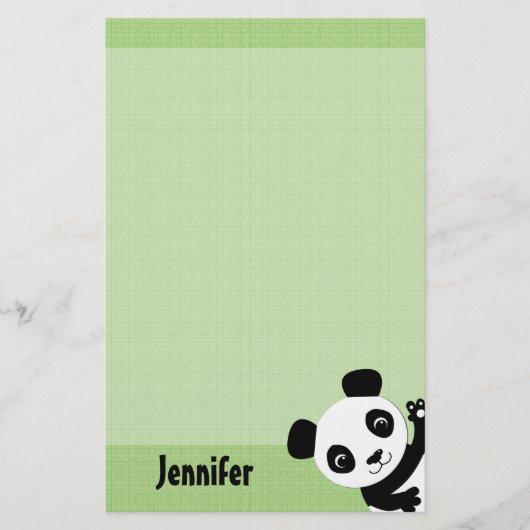 Waving Panda Briefpapier (Voorkant)