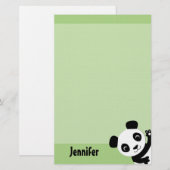 Waving Panda Briefpapier (Voorkant / Achterkant)