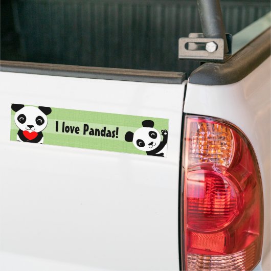 Waving Panda Bumpersticker (Op Truck)