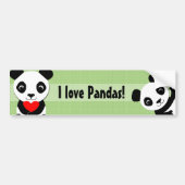 Waving Panda Bumpersticker (Voorkant)