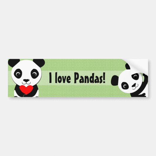 Waving Panda Bumpersticker (Voorkant)