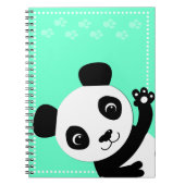 Waving Panda Notitieboek (Voorkant)