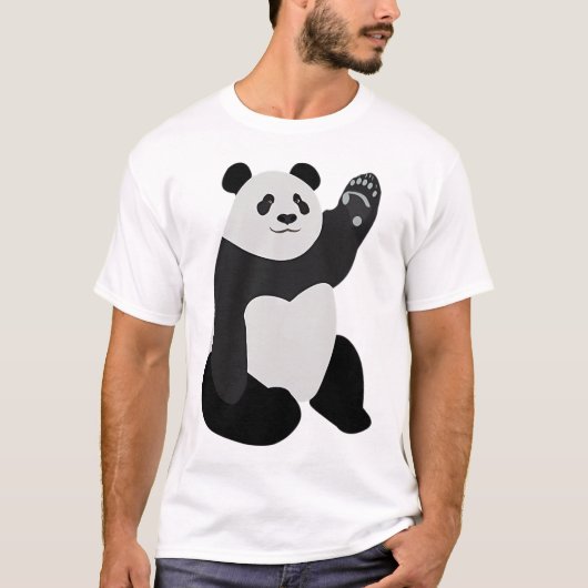 Waving Panda T-shirt (Voorkant)