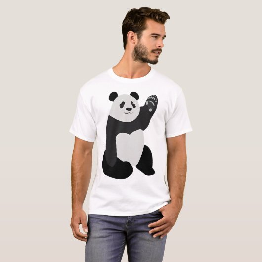 Waving Panda T-shirt (Voorkant volledig)