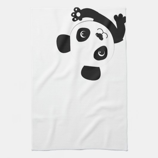 Waving Panda Theedoek (Verticaal)