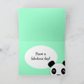 Waving Panda Verjaardagskaart Kaart (Binnen)