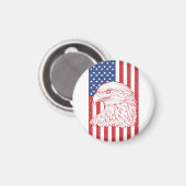 Waving Patriotic American Flag Design Magneet (Voorkant / Achterkant)