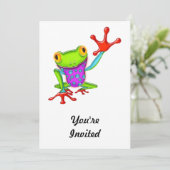 Waving Poison Dart Frog Kaart (Staand voorkant)