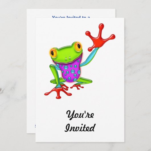 Waving Poison Dart Frog Kaart (Voorkant / Achterkant)