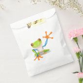 Waving red eyed Tree frog-illustratie Bedankzakje (Gezegeld)