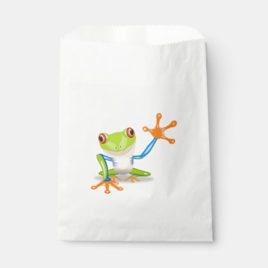 Waving red eyed Tree frog-illustratie Bedankzakje (Voorkant)