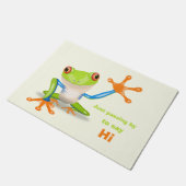 Waving red eyed Tree frog-illustratie Deurmat (Schuin)