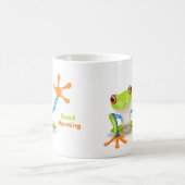 Waving red eyed Tree frog-illustratie Koffiemok (Center)