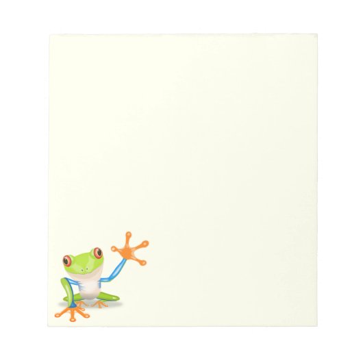 Waving red eyed Tree frog-illustratie Notitieblok (Voorkant)