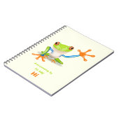 Waving red eyed Tree frog-illustratie Notitieboek (Linkerzijde)