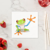 Waving red eyed Tree frog-illustratie Servet (Insitu)