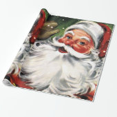 Waving Santa Claus Cadeaupapier (Uitgerold)