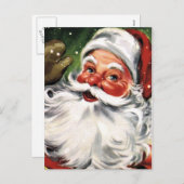 Waving Santa Claus Feestdagenkaart (Voorkant / Achterkant)