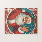 Waving Santa Claus Legpuzzel (Horizontaal)