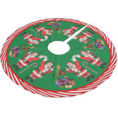 Waving Santa en Elves Kerstboom Rok (Gekanteld)