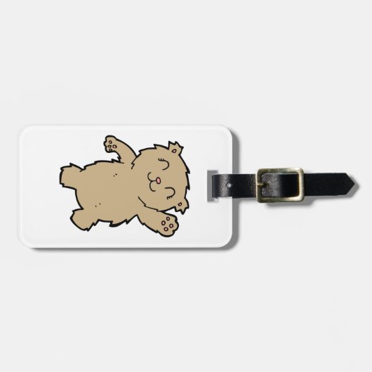 Waving Schattig lachend Beer Bagagelabel (Voorkant horizontaal)