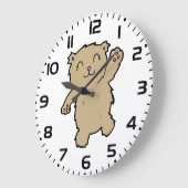 Waving Schattig lachend Beer Grote Klok (Hoek)