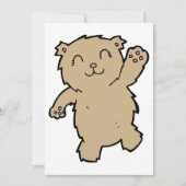 Waving Schattig lachend Beer Kaart (Voorkant)