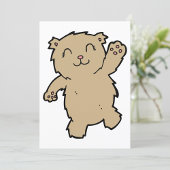 Waving Schattig lachend Beer Kaart