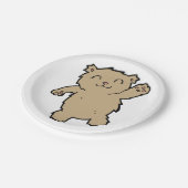 Waving Schattig lachend Beer Papieren Bordje (Gekanteld)