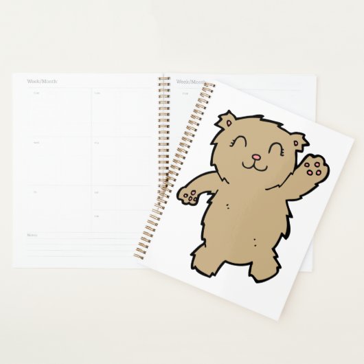 Waving Schattig lachend Beer Planner (Display)