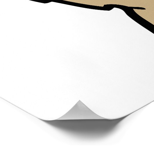 Waving Schattig lachend Beer Poster (Hoek)