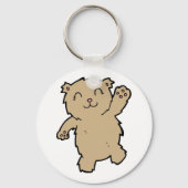 Waving Schattig lachend Beer Sleutelhanger (Achterkant)